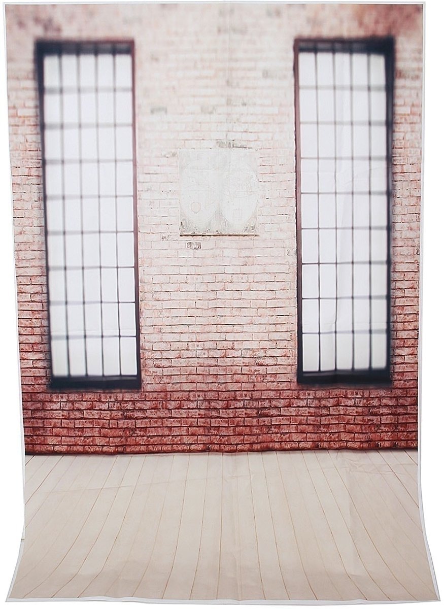 3x5ft Vinyl Brick Wall Window Fotografie Achtergrond Achtergronden Foto Studio Prop