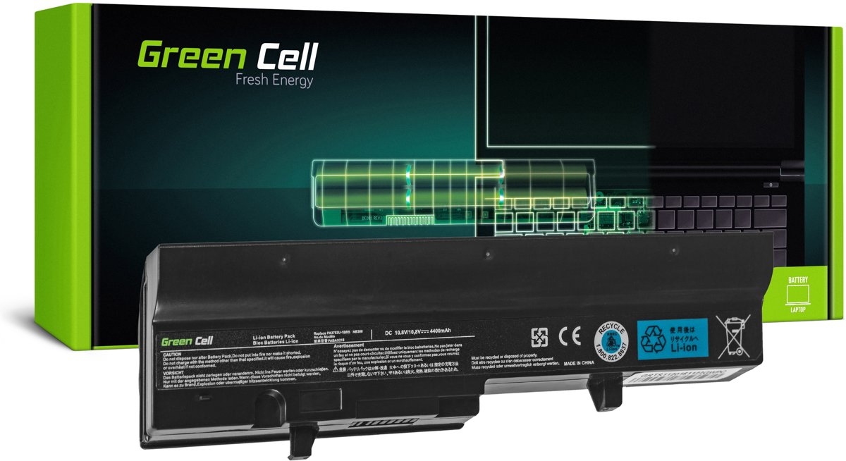 Batterij voor Toshiba Mini NB300 NB301 NB302 NB303 NB304 NB305 (zwart) / 11,1V 4400mAh