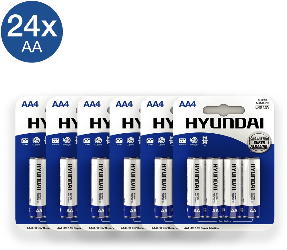 Hyundai - AA Batterijen - Alkaline - 24 stuks