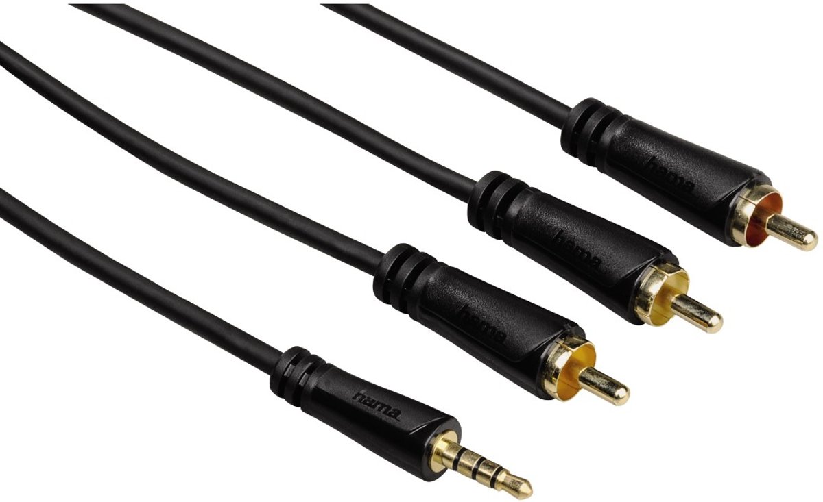 Hama audio/video kabel 3,5mm jack - 3 cinch, 1,5m 3 ster