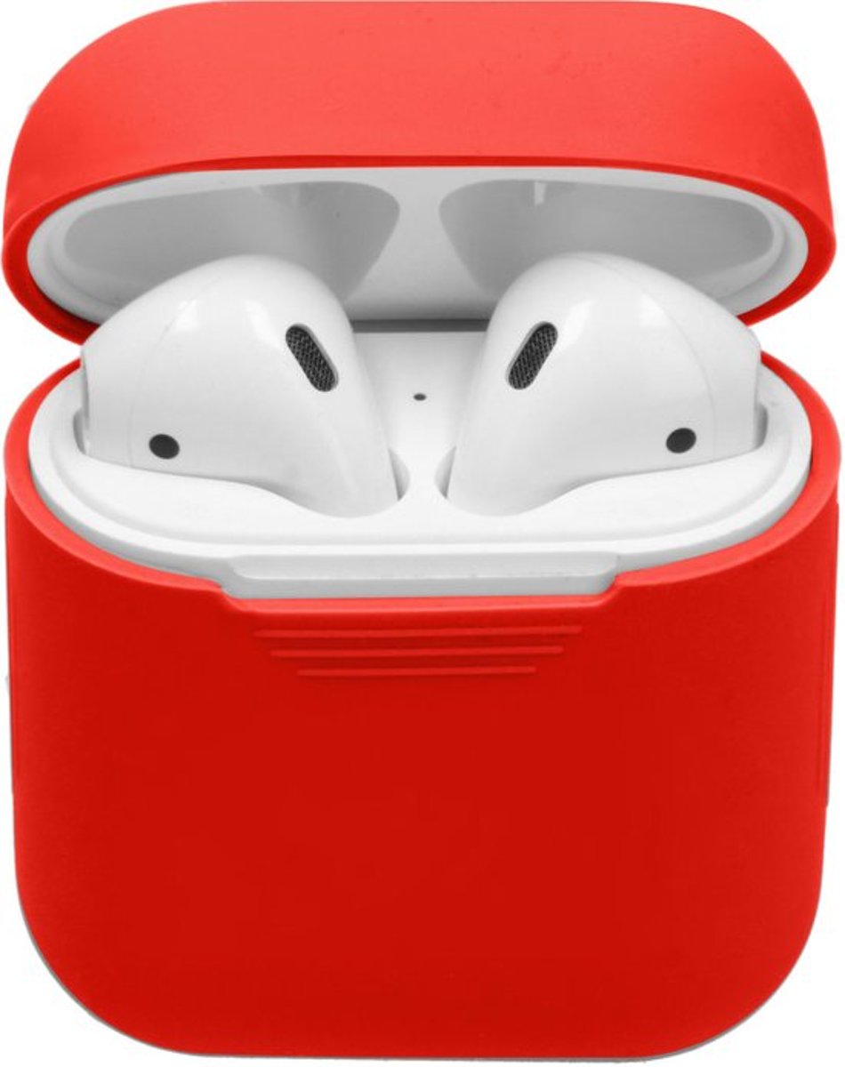 Siliconen Bescherm Hoesje Case Cover Rood voor Apple AirPods 1