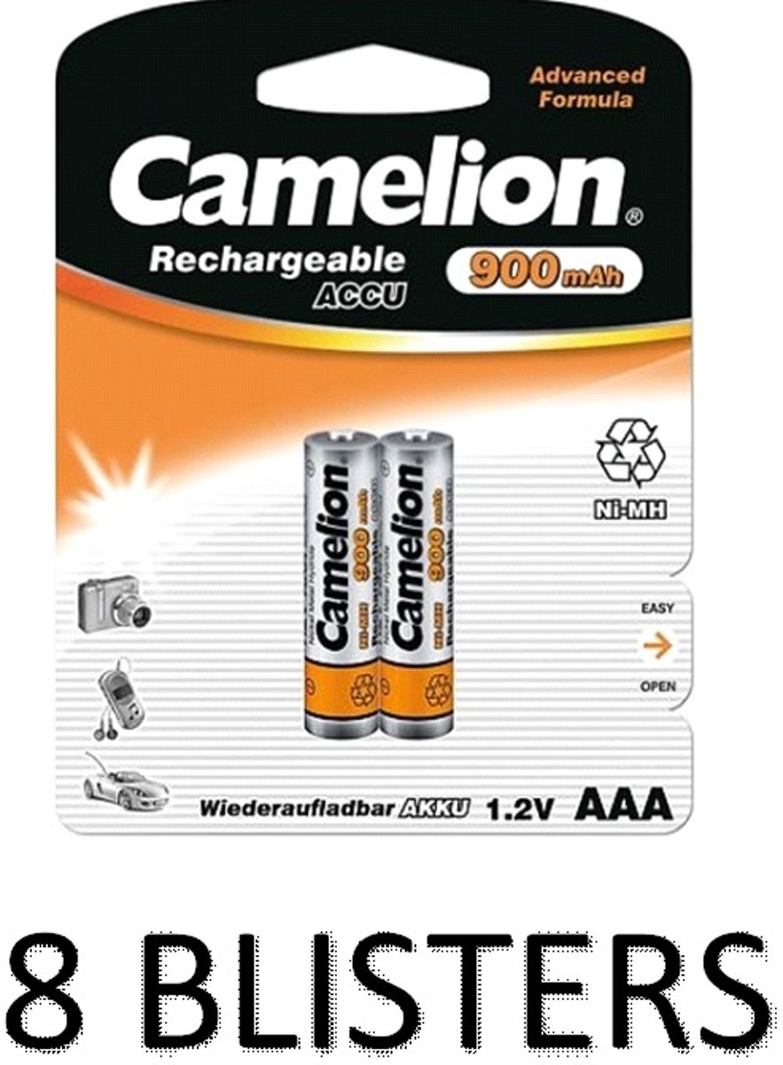 Camelion AAA oplaadbare batterijen 900mah - 16 batterijen