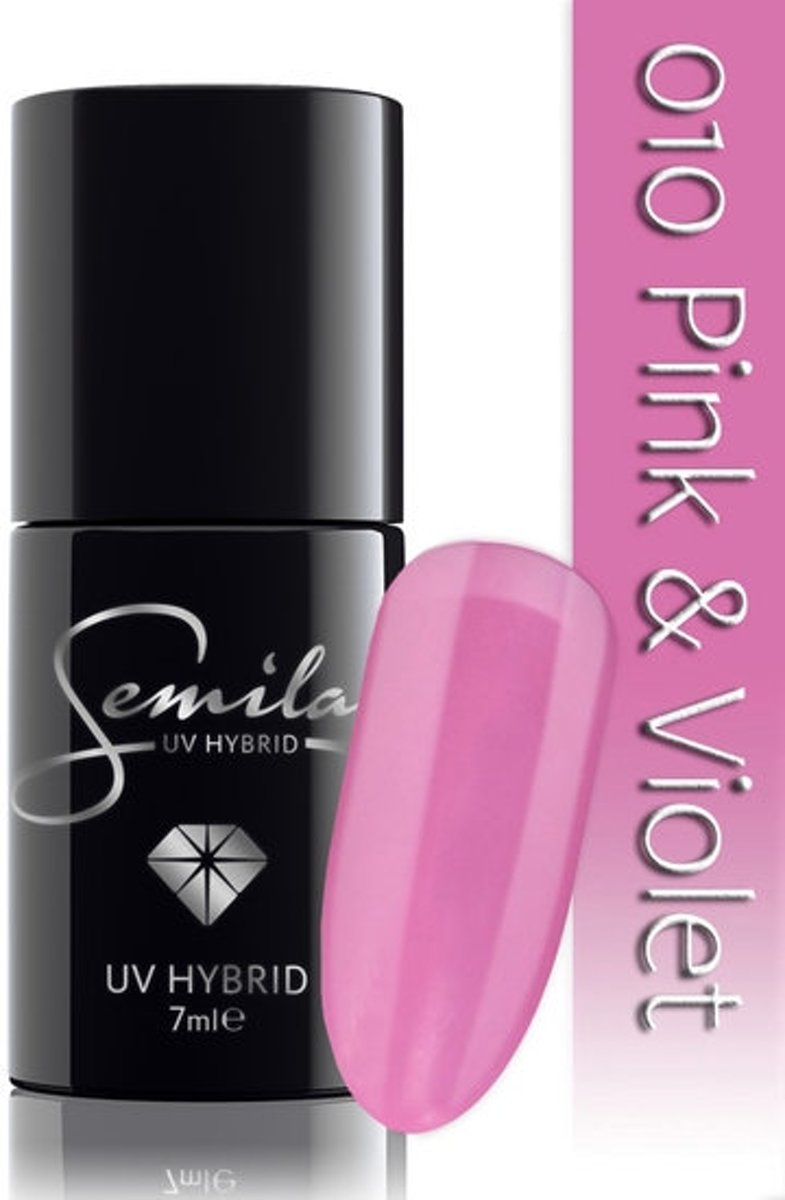 Foto van 010 UV Hybrid Semilac Pink & Violet 7 ml.