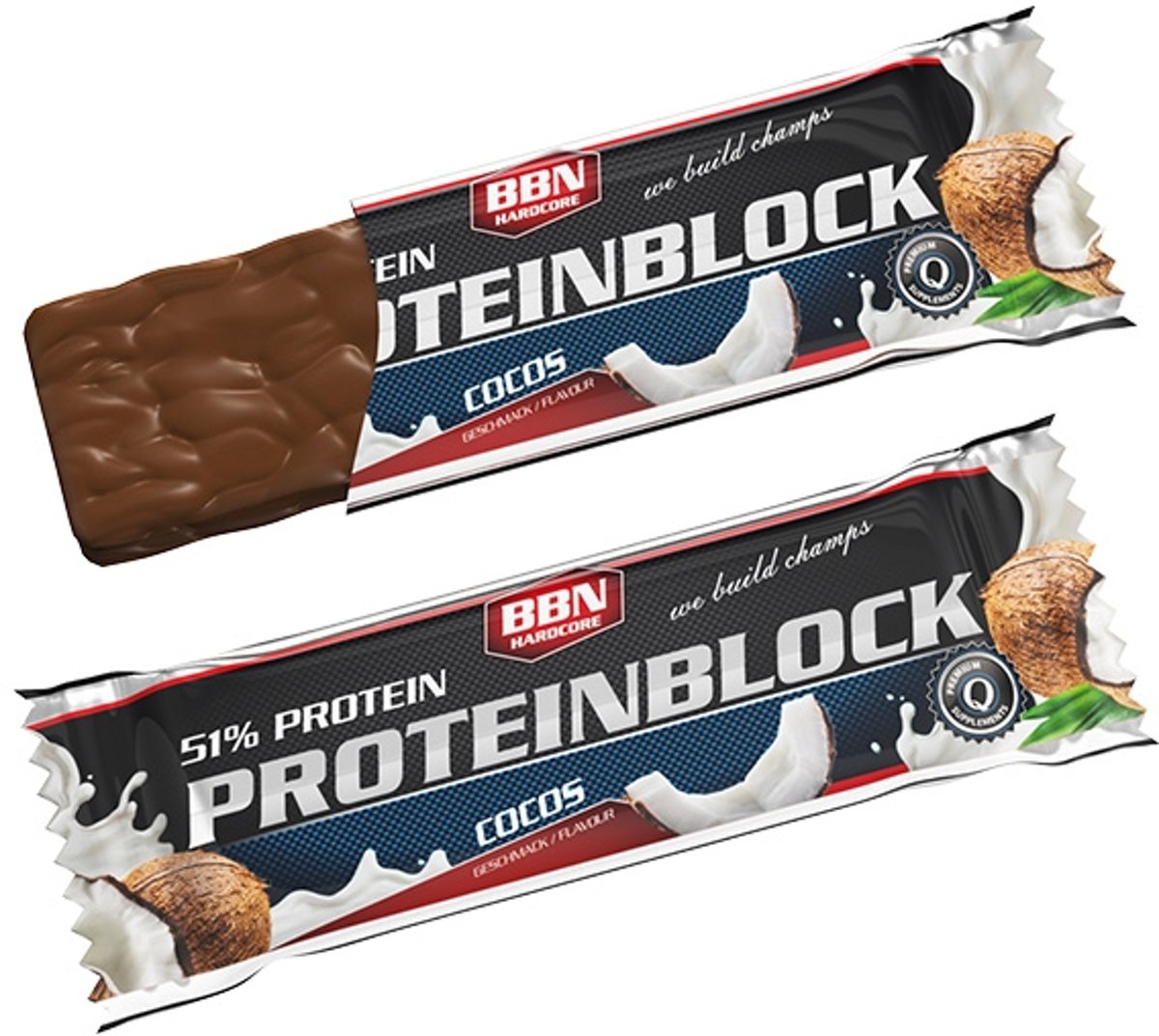 Foto van Best Body Nutrition Hardcore Protein Block - Eiwitrepen - 1 box - Chocolate