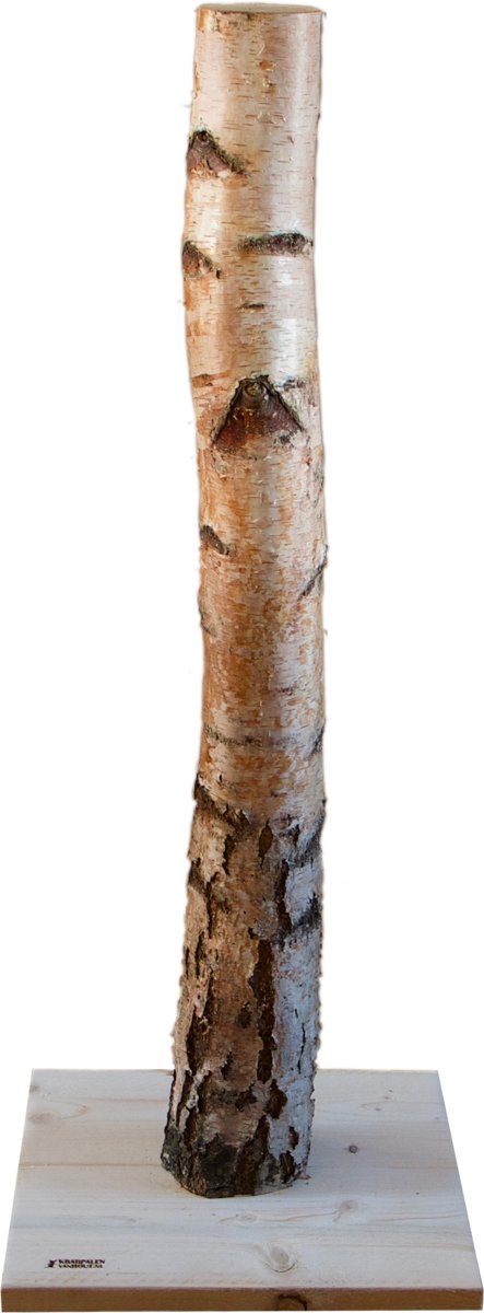 Natuurlijke krabpaal van berk en steigerhout 75cm