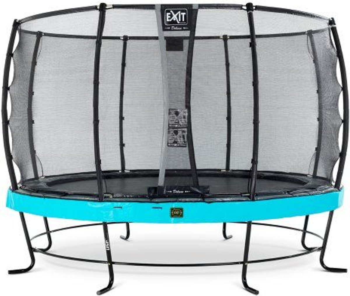 EXIT Elegant Premium trampoline ø427cm met veiligheidsnet Economy - blauw