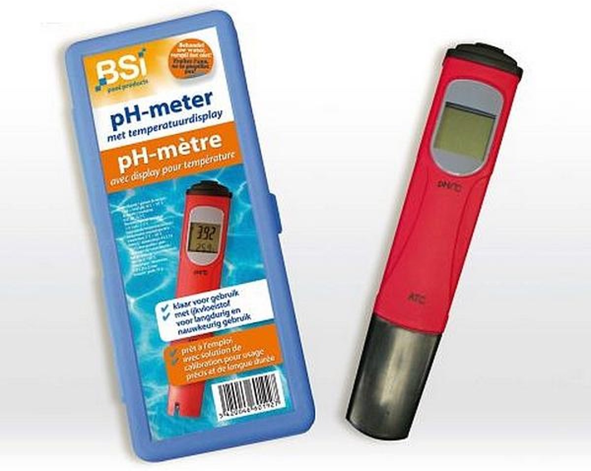 pH meter digitaal met temperatuurdisplay