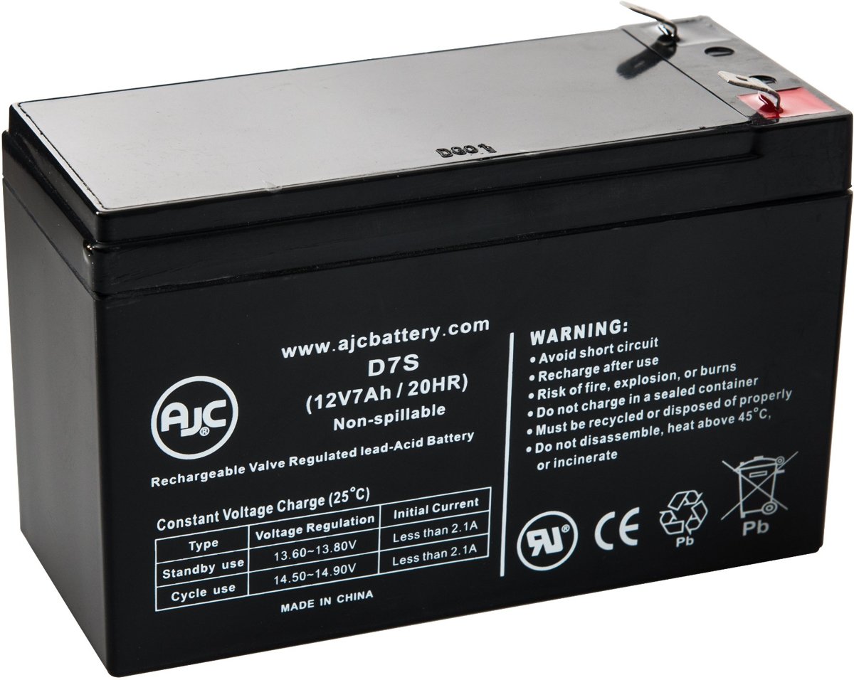 AJC� battery compatibel met ELK Batteries 12V 7Ah Lood zuur accu