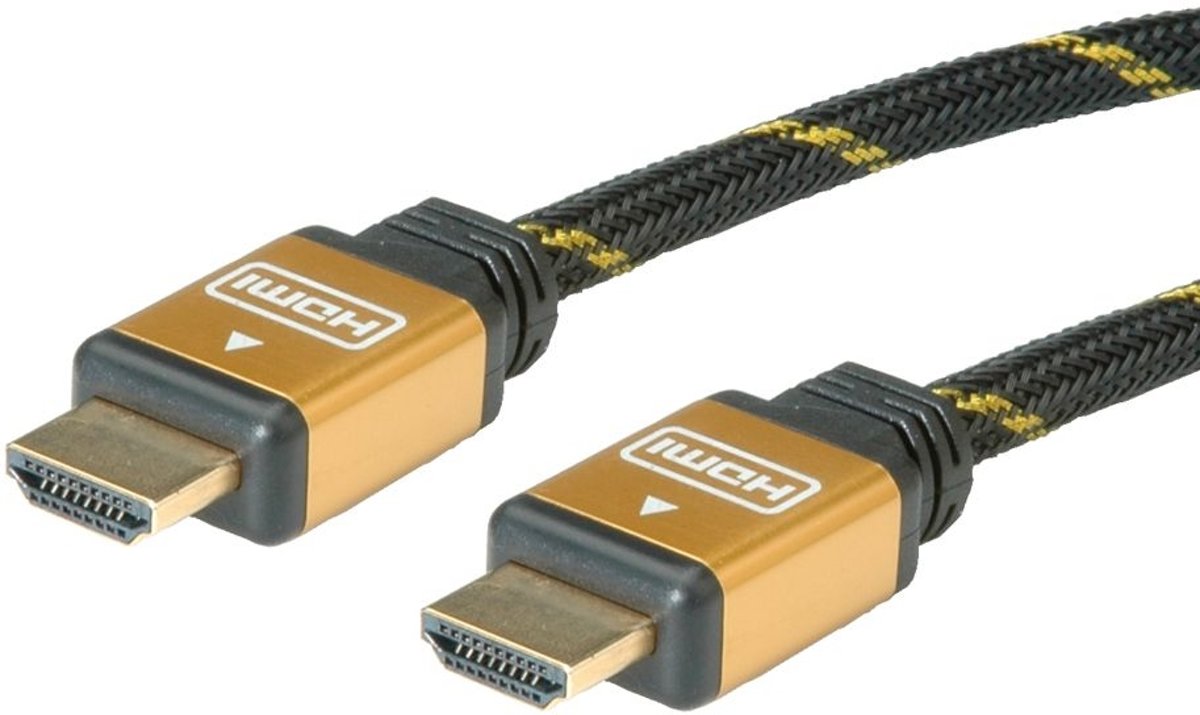 Secomp 11045504 7.5m HDMI HDMI Zwart, Goud HDMI kabel