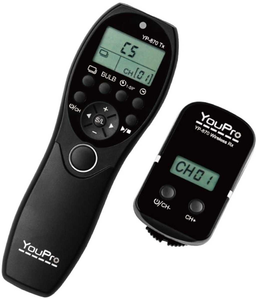 Canon 70D Draadloze Luxe Timer Afstandsbediening / YouPro Camera Remote type YP-870II E3
