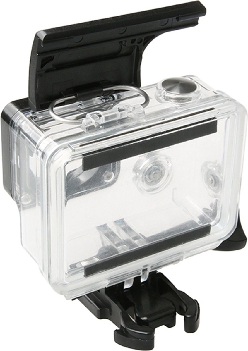 Voor Gopro HERO4 / 3+ Sports Action Camera Waterdicht Housing hoesje ABS Plastic Back Door Clip Lock Catch(zwart)