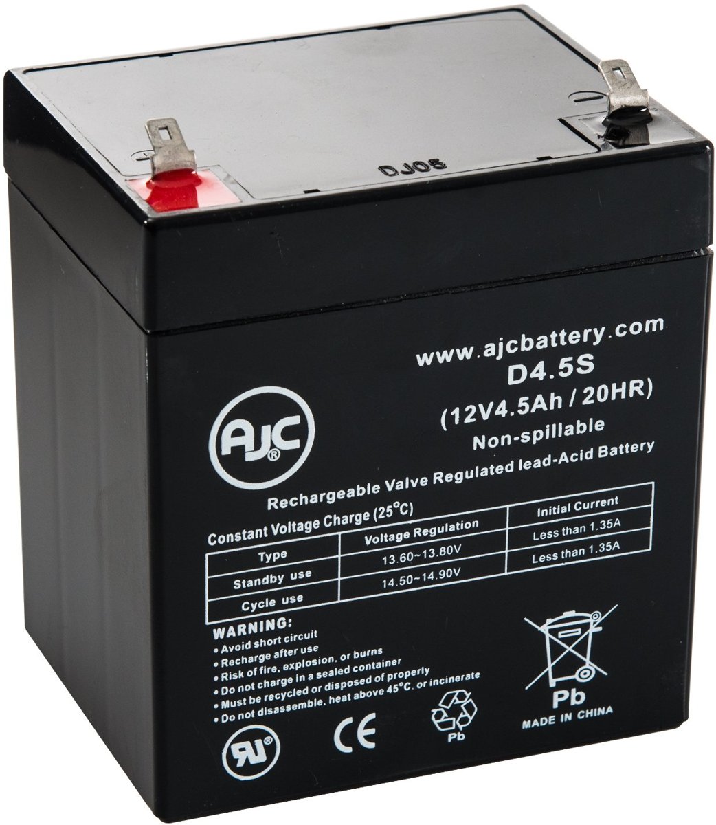 AJC� battery compatibel met Enduring CB4-12 12V 4.5Ah UPS Noodstroomvoeding accu
