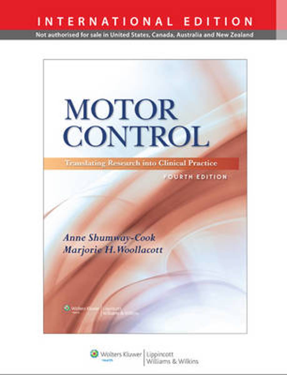 Motor Control, International Edition 9781451117103 Anne ShumwayCook Boeken