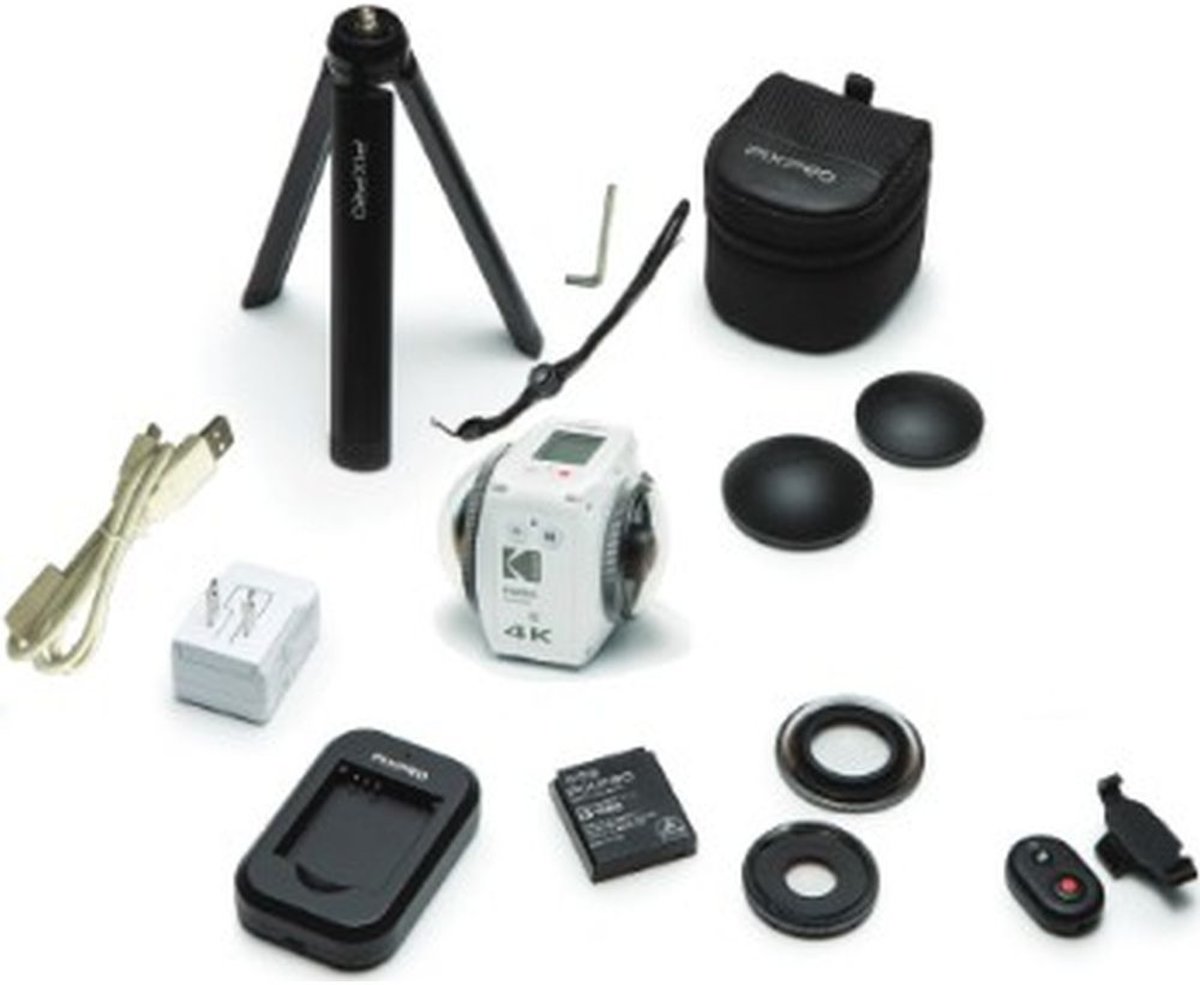 Kodak 4KVR360 actiesportcamera 4K Ultra HD CMOS 21,14 MP 25,4 / 2,3 mm (1 / 2.3'') Wi-Fi 130 g