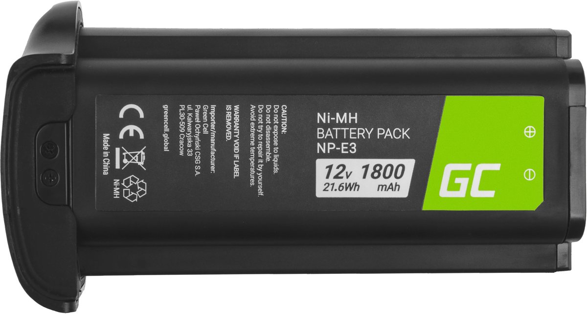 Batterij NP-E3 NPE3 Voor Canon EOS-1D Mark II, Canon EOS-1Ds Mark II 12V 1800mAh