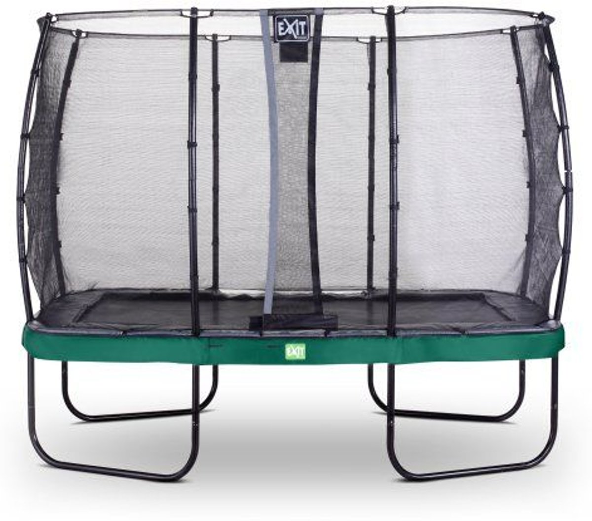 EXIT Elegant Premium trampoline 244x427cm met veiligheidsnet Economy - groen