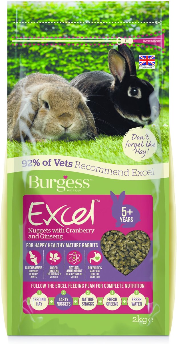 Burgess excel rabbit mature cranberry & ginseng 2 kg