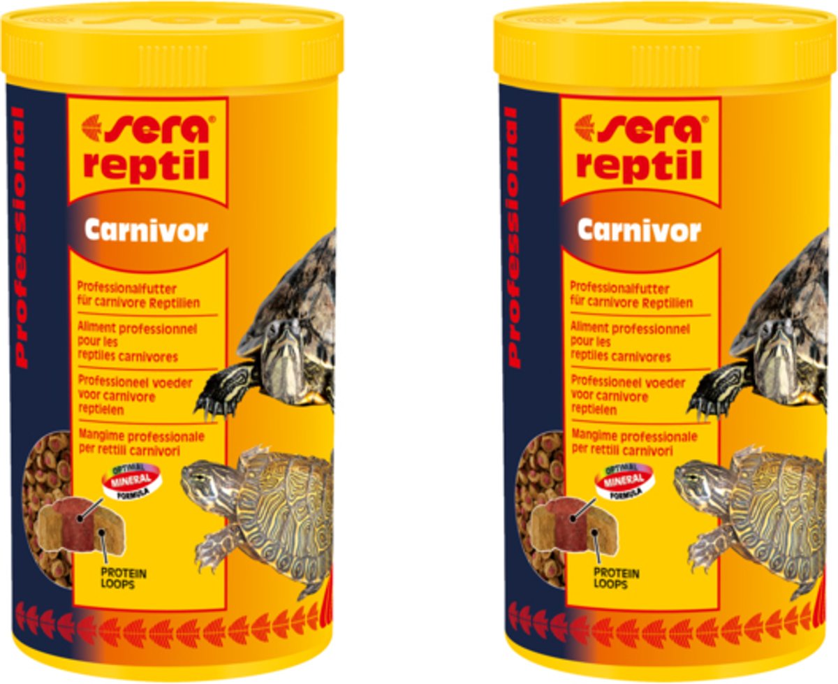 Sera reptielenvoer schildpadvoer carnivor 250ml per 2 verpakkingen