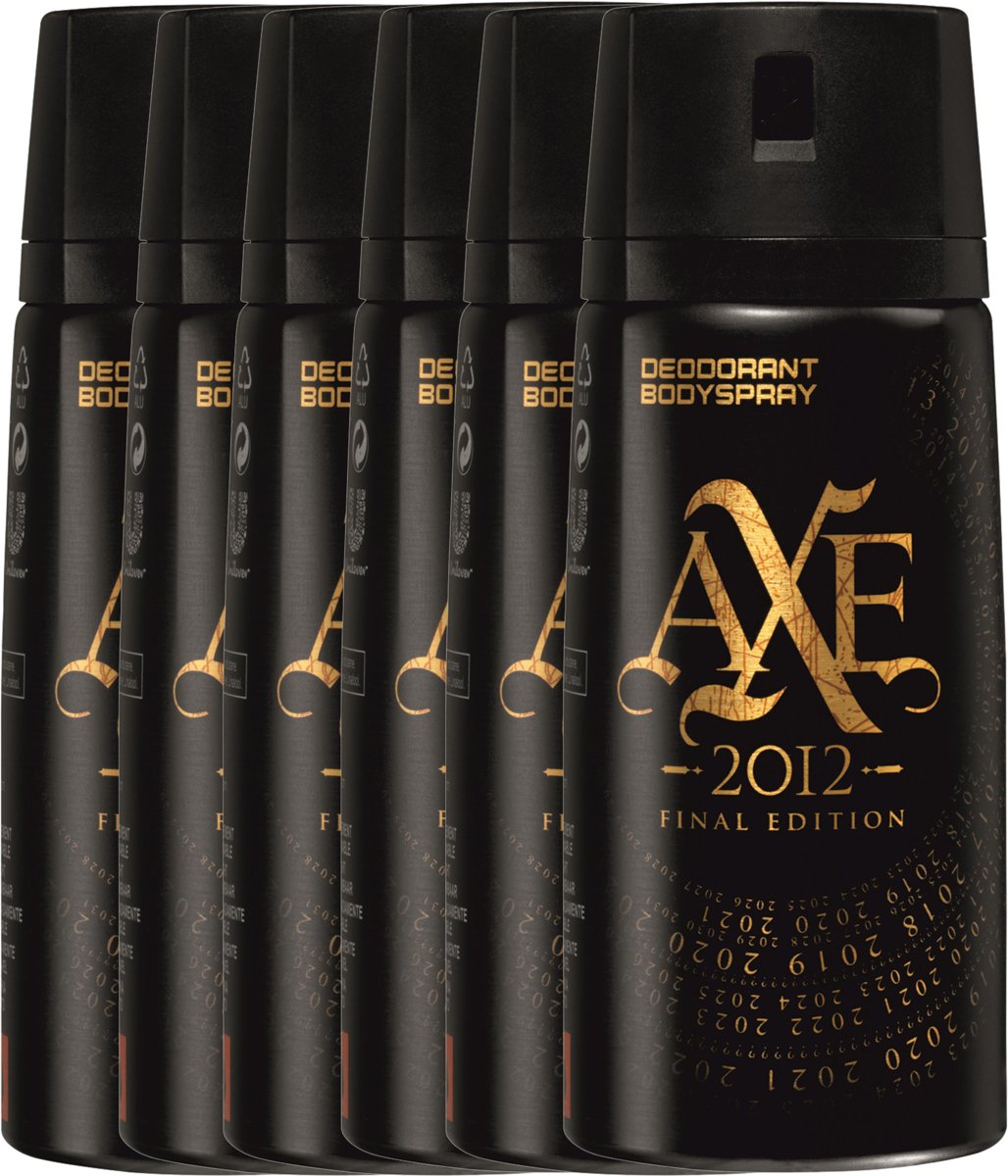 Foto van Axe 2012 final edition Body Spray - 150 ml - deodorant - 6 st - Voordeelverpakking