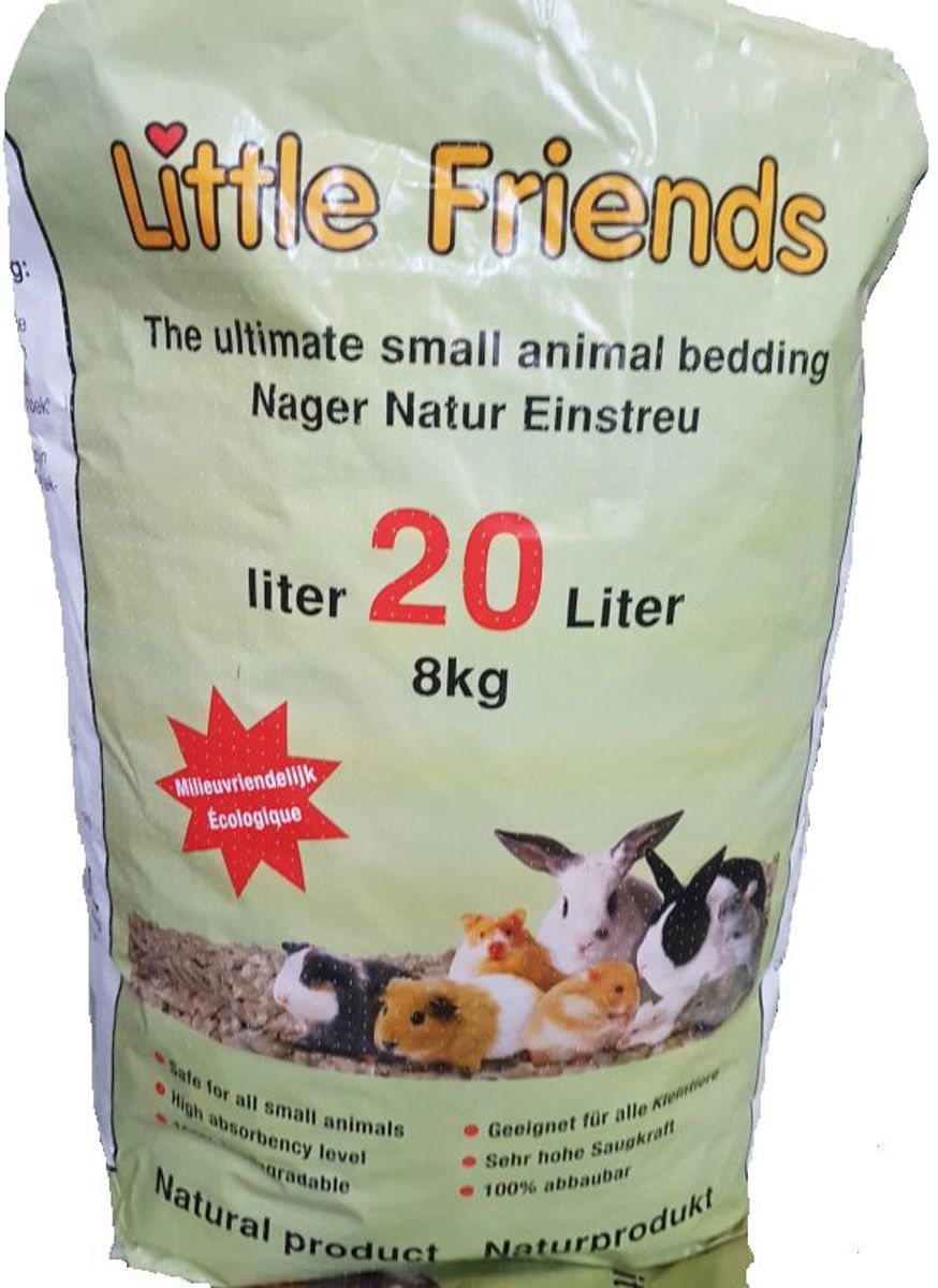 Little Friends Strokorrel - Kat, konijn en knaagdier - Bodembedekking en Kattenbakvulling - 8 kg