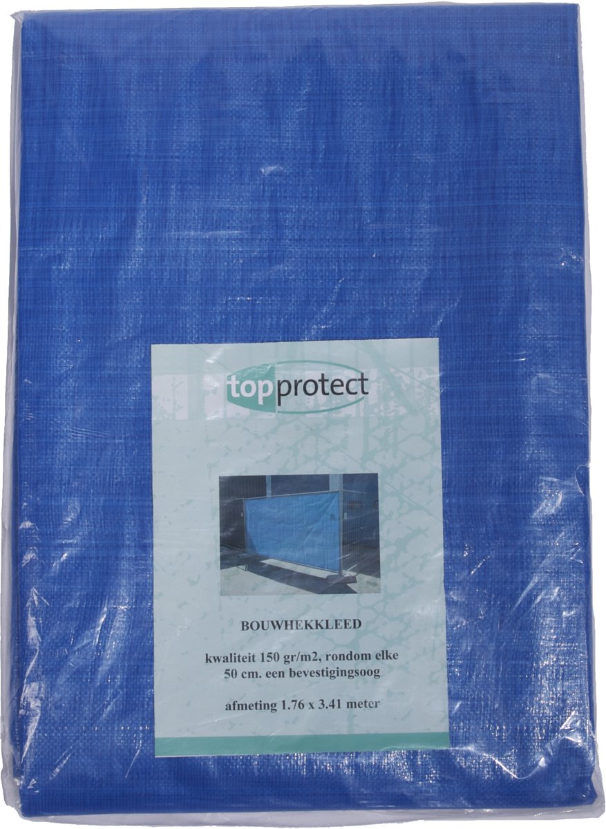 Topprotect Bouwhekkleed blauw - 1.76-x-3.41m