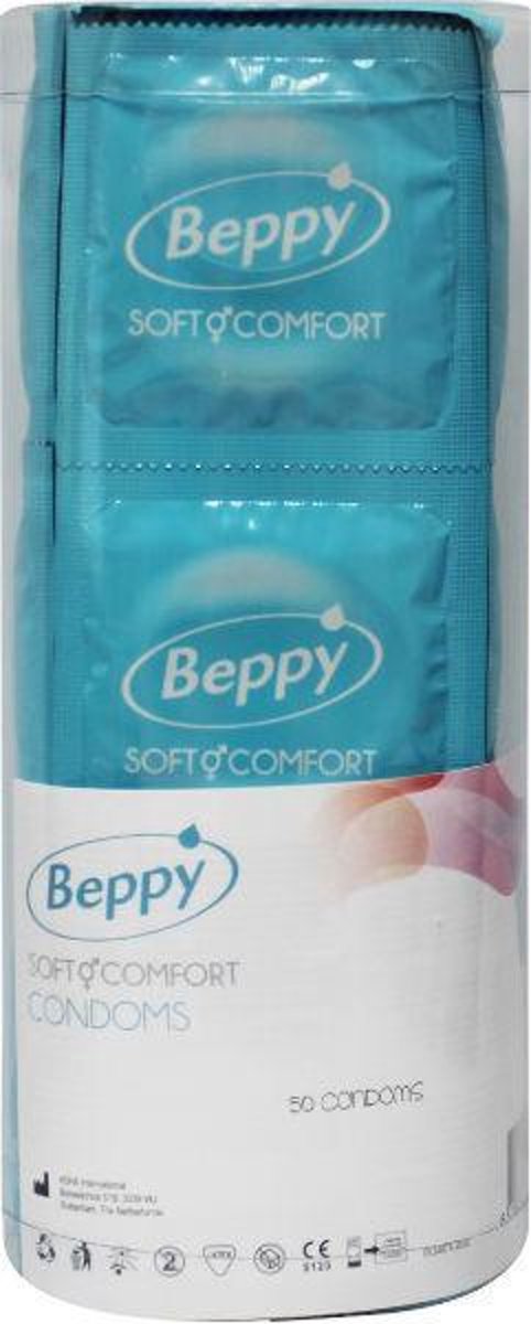 Foto van Beppy condooms 50 stuks in een plastic koker