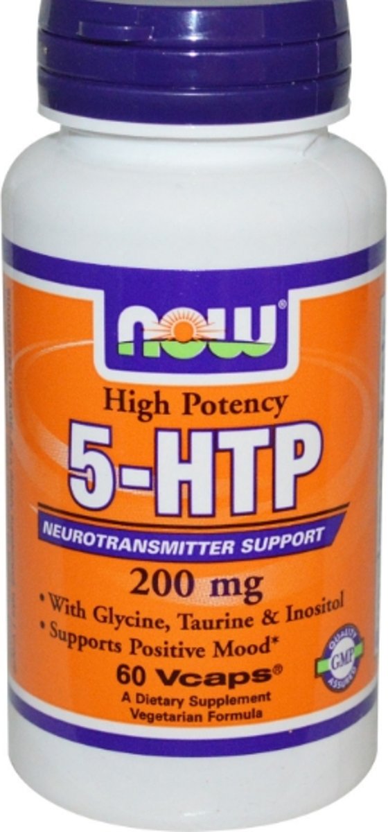 Foto van 5-HTP, 200 mg (60 Vcaps) - Now Foods