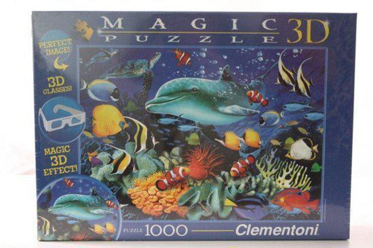 Clementoni Magic puzzel 3d dolfijn 1000st