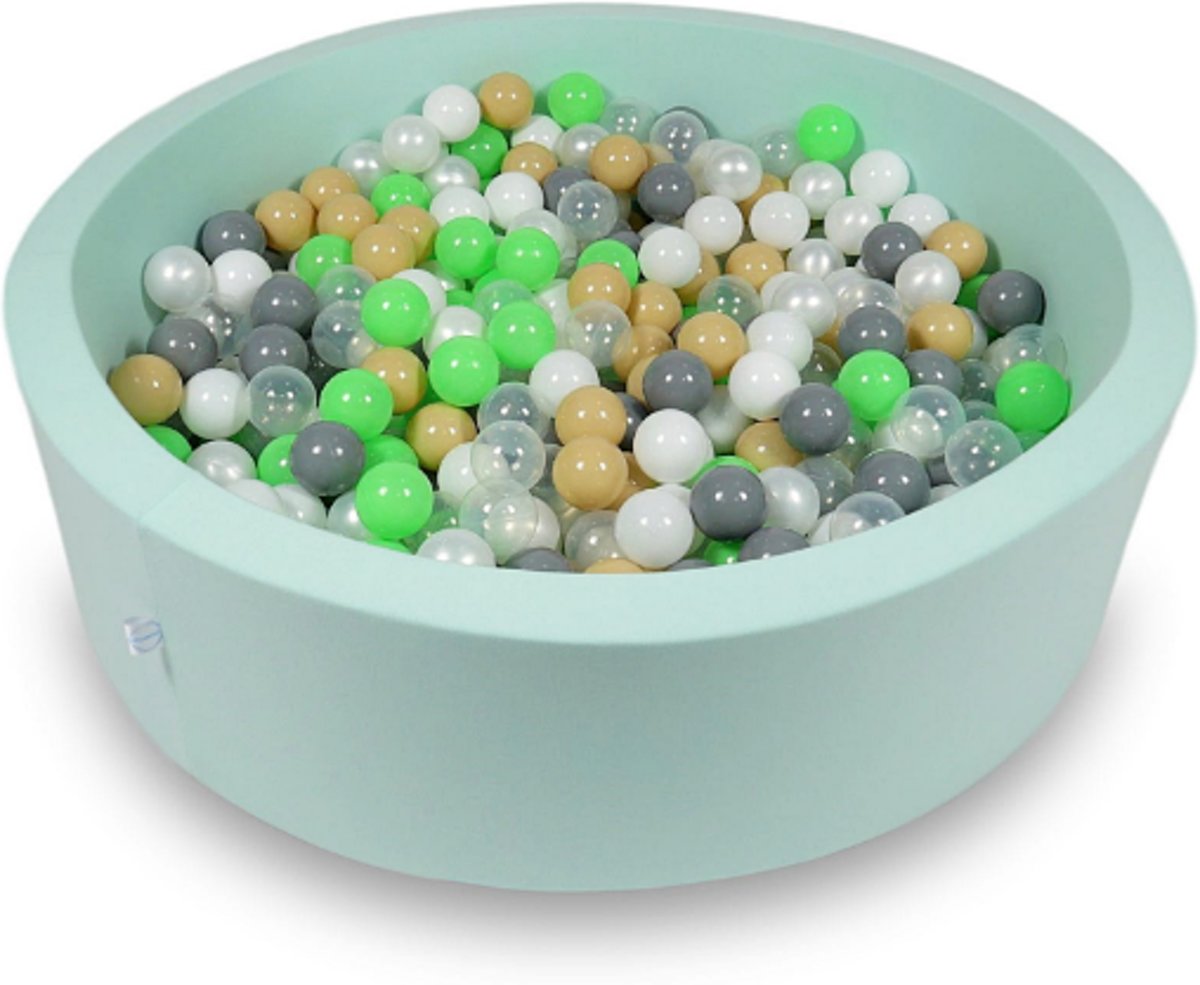 Ballenbak - 400 ballen - 115 x 30 cm - ballenbad - rond groen