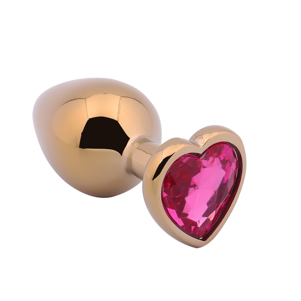 Foto van Banoch - Buttplug Coeur d'Or Rose Small -Goud Metaal - Hart - Diamant Steen Roze