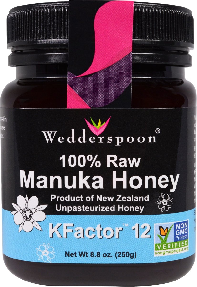 Foto van 100% Raw Manuka Honey KFactor 12 (250 gram) - Wedderspoon Organic