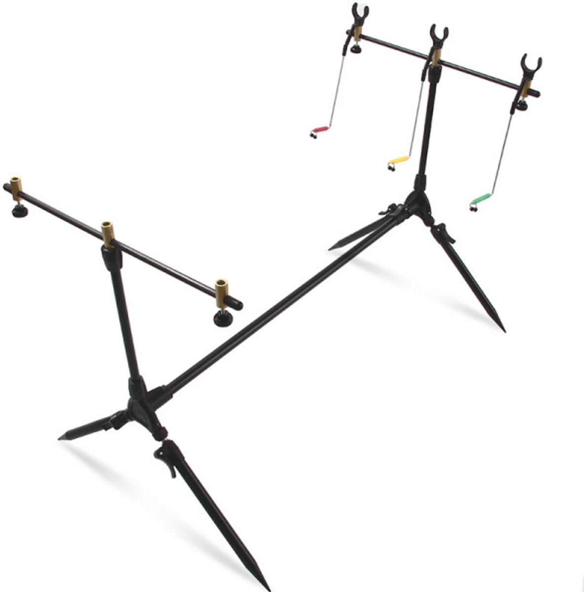 NGT Session Rodpod met Swingers en Steuntjes - 3 hengels - inclusief Buzzerbars, hengelsteunen en swingers - 117 x 71cm - Zwart