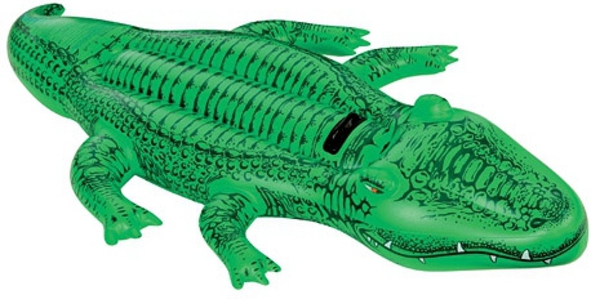 Intex opblaasbare krokodil 175 cm - Buitenspeelgoed waterspeelgoed - Opblaasdieren ride-ons - Opblaaskrokodillen