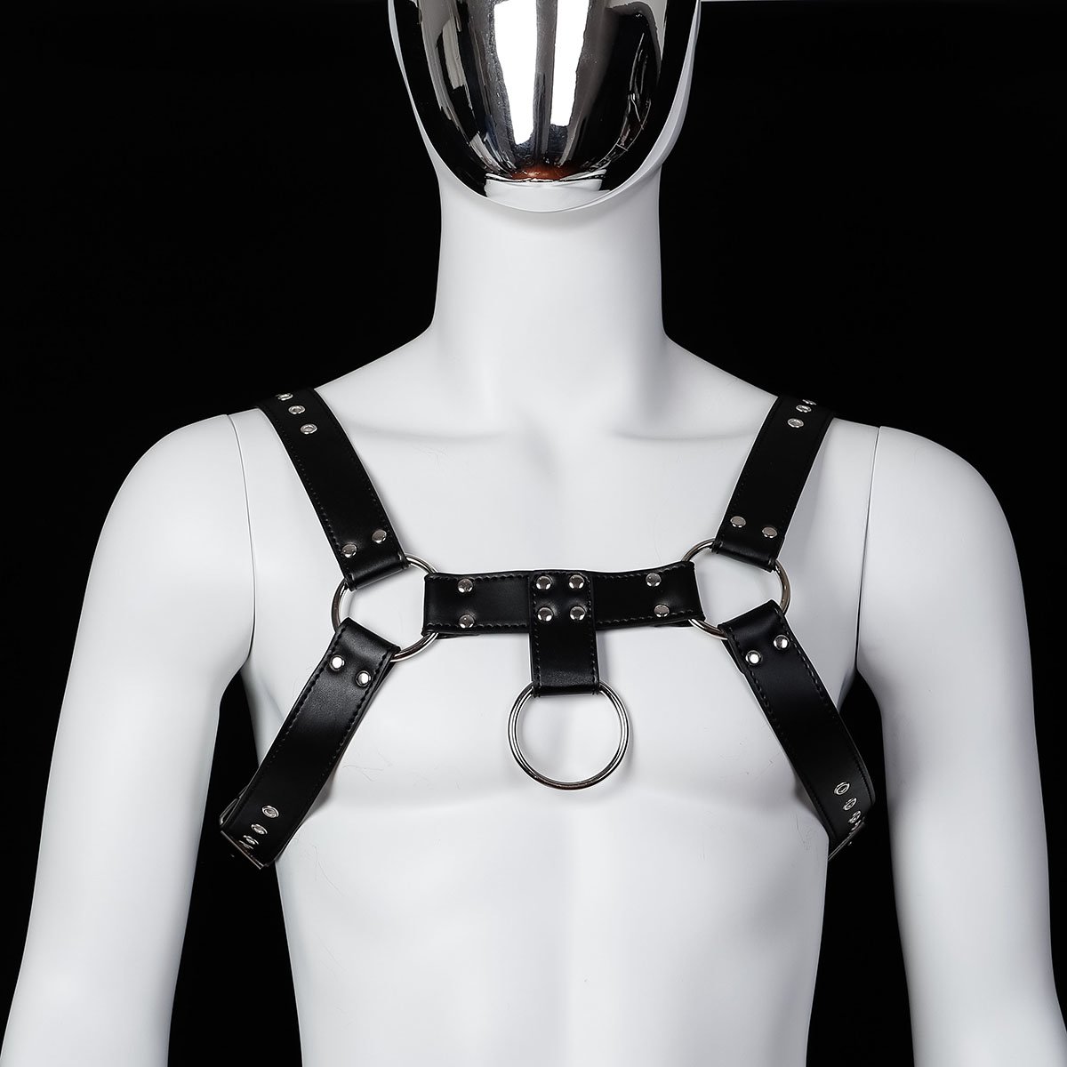 Foto van Banoch - Chest harness Raiden - pu leer harnas voor man