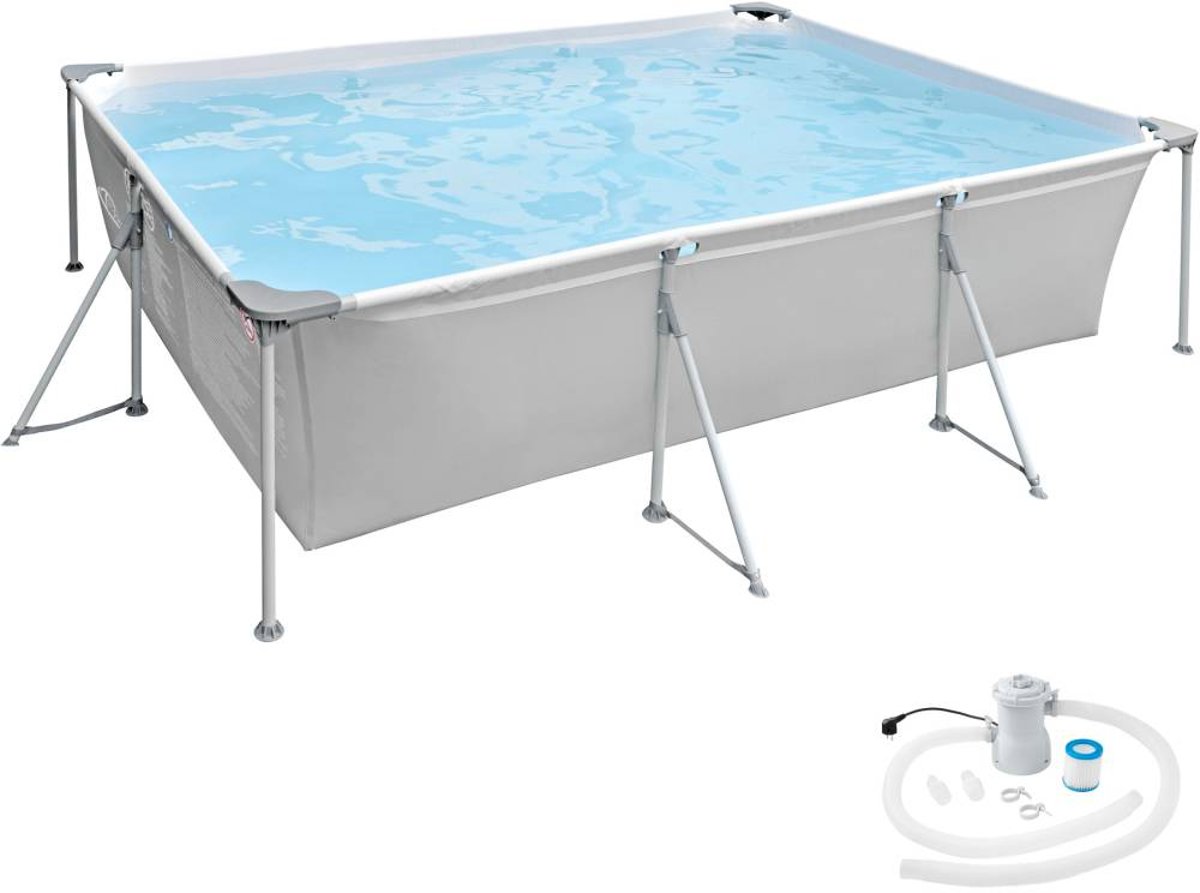 TecTake - Swimming pool rechthoekig 375 x 282 x 70 cm