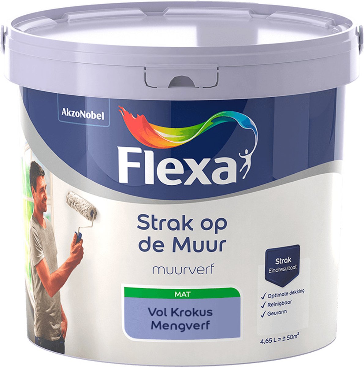 Flexa - Strak op de muur - Muurverf - Mengcollectie - Vol Krokus - 5 Liter