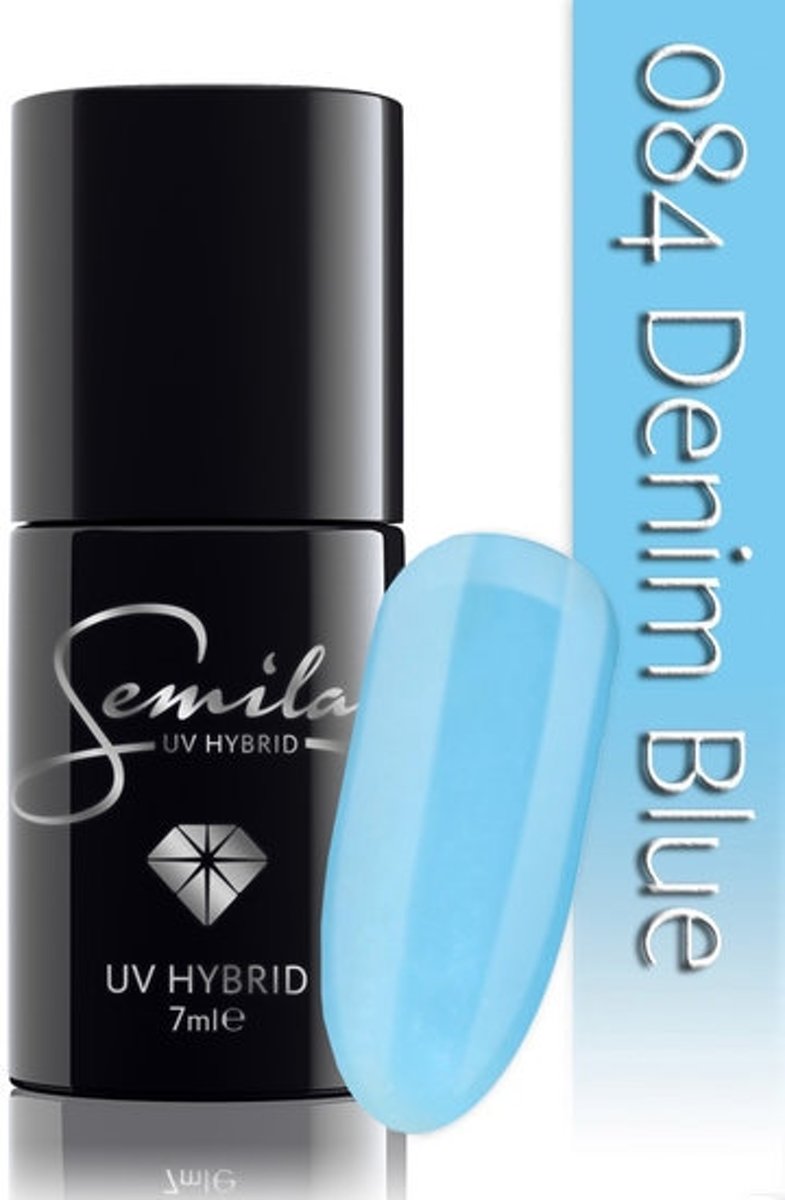 Foto van 084 UV Hybrid Semilac Denim Blue 7 ml.