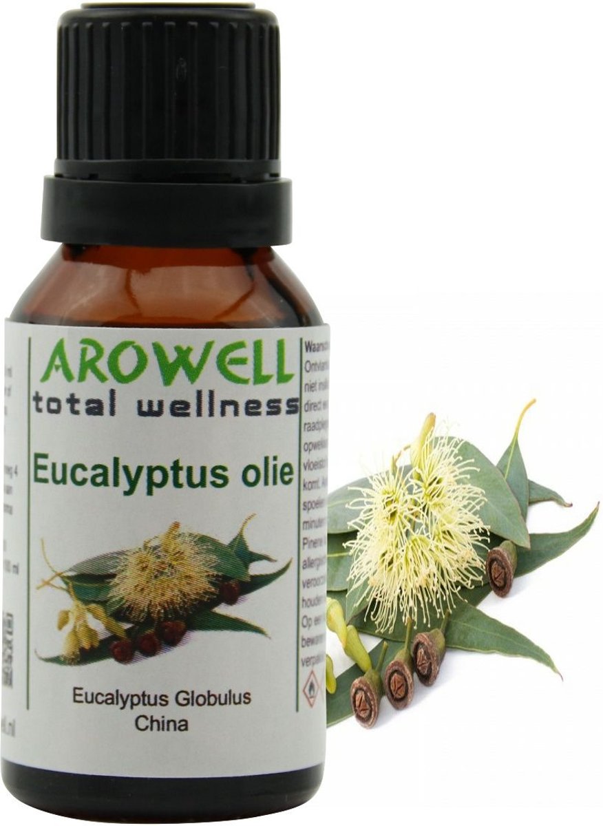 Foto van Arowell - Eucalyptus etherische olie - 15 ml (Eucalyptus Globulus Leaf oil) - geurolie - sauna opgiet