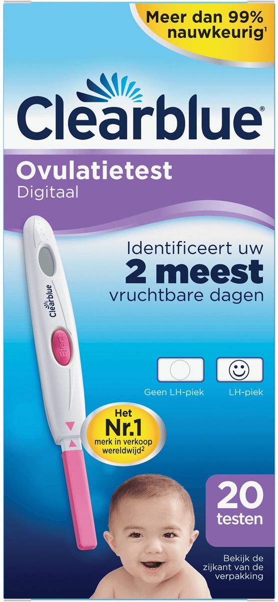 Foto van Clearblue Digitaal Ovulatietestset (OVS) met 20 testen