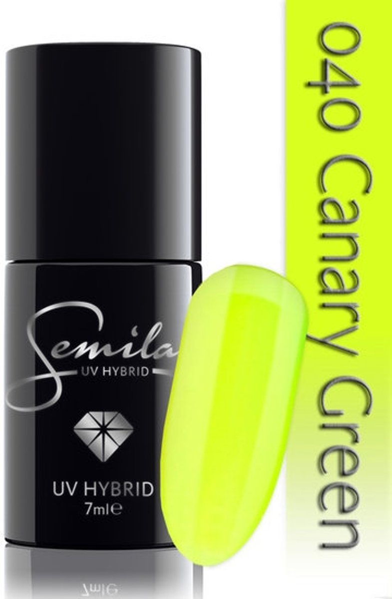Foto van 040 UV Hybrid Semilac Canary Green 7 ml.