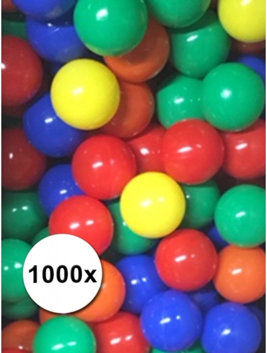 Pakket van 1000 ballenbak ballen 6cm - ballenbakballen