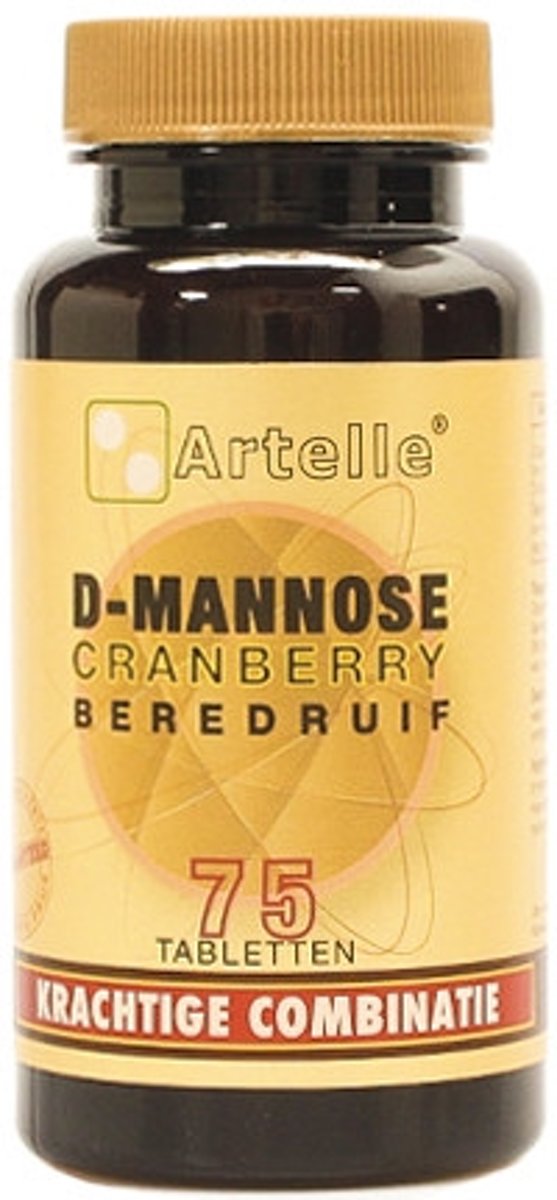 Foto van Artelle D-Mannose Cranberry Beredruif 75 tabletten