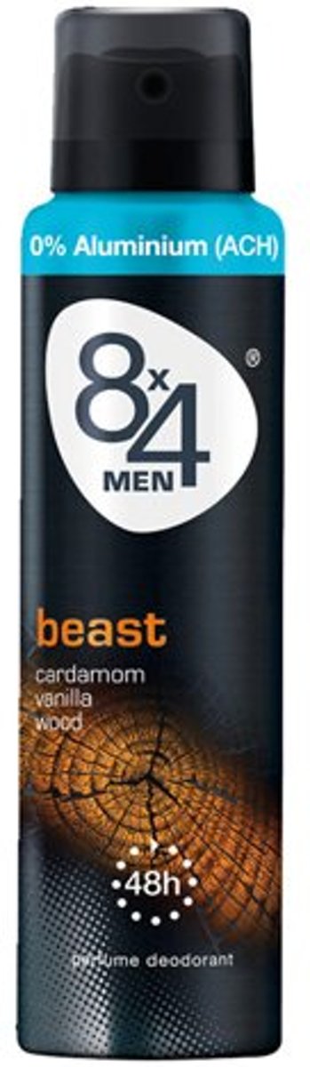 Foto van 8x4 Beast for men - 150 ml - Deodorant