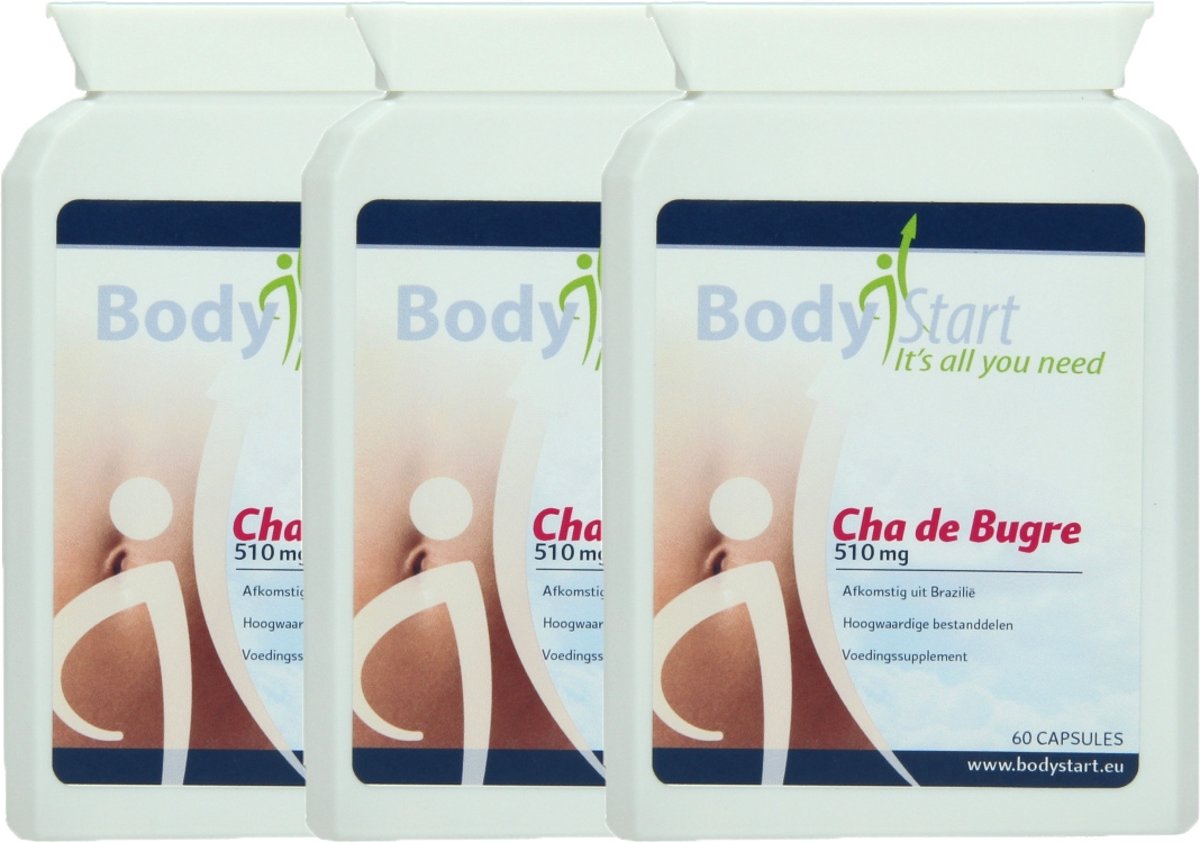 Foto van BodyStart Cha De Bugre | VOORDEELVERPAKKING 180 Capsules | Cordia salicifolia plant | 510 mg | Krachtige dosering | Ondersteunt gewichtsverlies | Ter ondersteuning van hart & bloedvaten