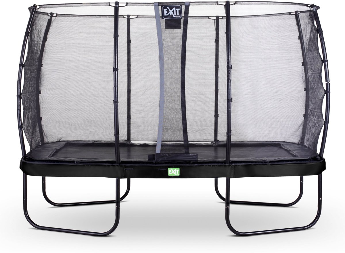 EXIT Elegant trampoline 244x427cm met veiligheidsnet Economy - zwart