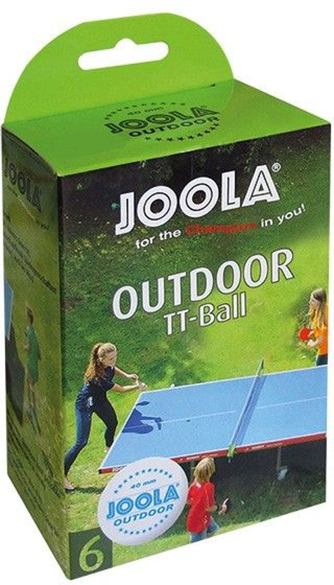 Joola Tafeltennisballen voor Buiten Set 6 stuks Outdoor Verzwaard TT-Ball 40 MM