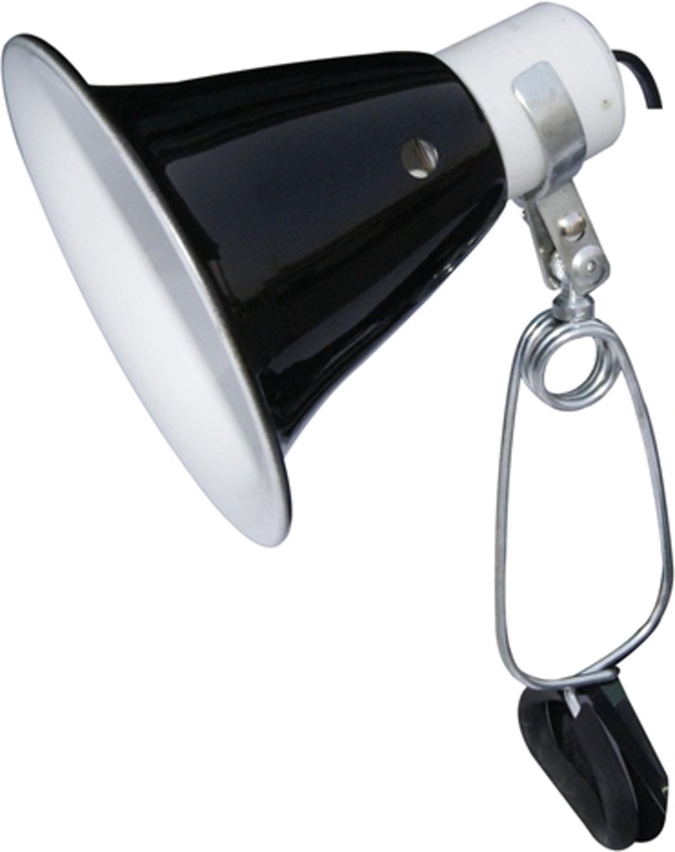 Komodo Black Dome Clamp Lamp Fixture - 14 cm