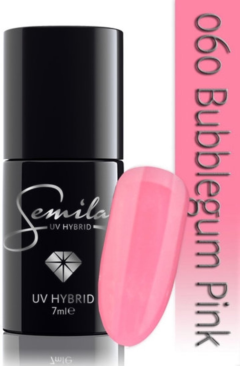 Foto van 060 UV Hybrid Semilac Bubblegum Pink 7 ml.