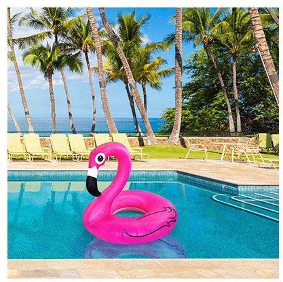 Grote flamingo zwemband 120 cm