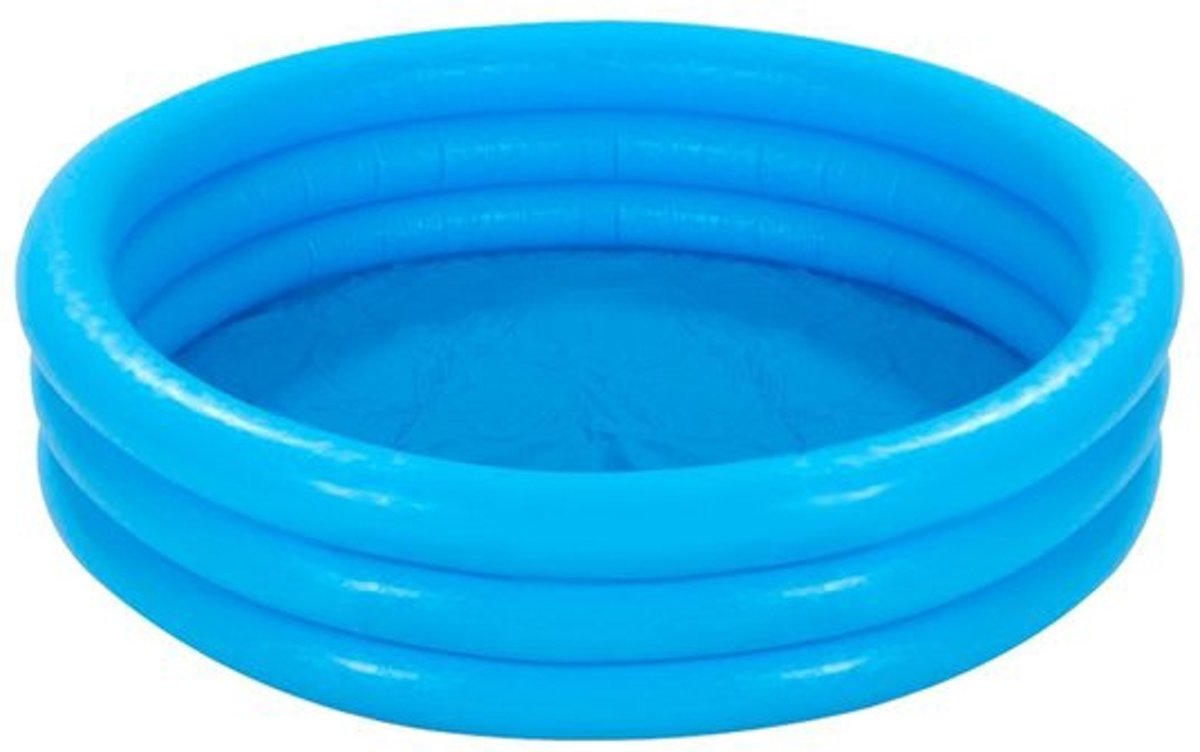 Groot Blauw Opblaasbaar 3-Ringen Zwembad voor Kinderen Vanaf 2 Jaar - 168x38cm | Peuter Zwembad Tuin Buiten | Pierenbadje | Pierenbad | Zwembadje | Drie Aparte en Gelijke Ringen | Blauwe
